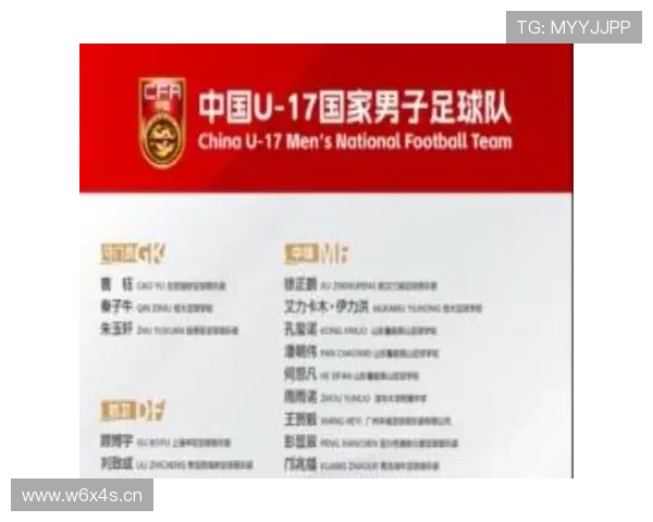 U17国足亚洲杯名单公布 邝兆镭等人入选